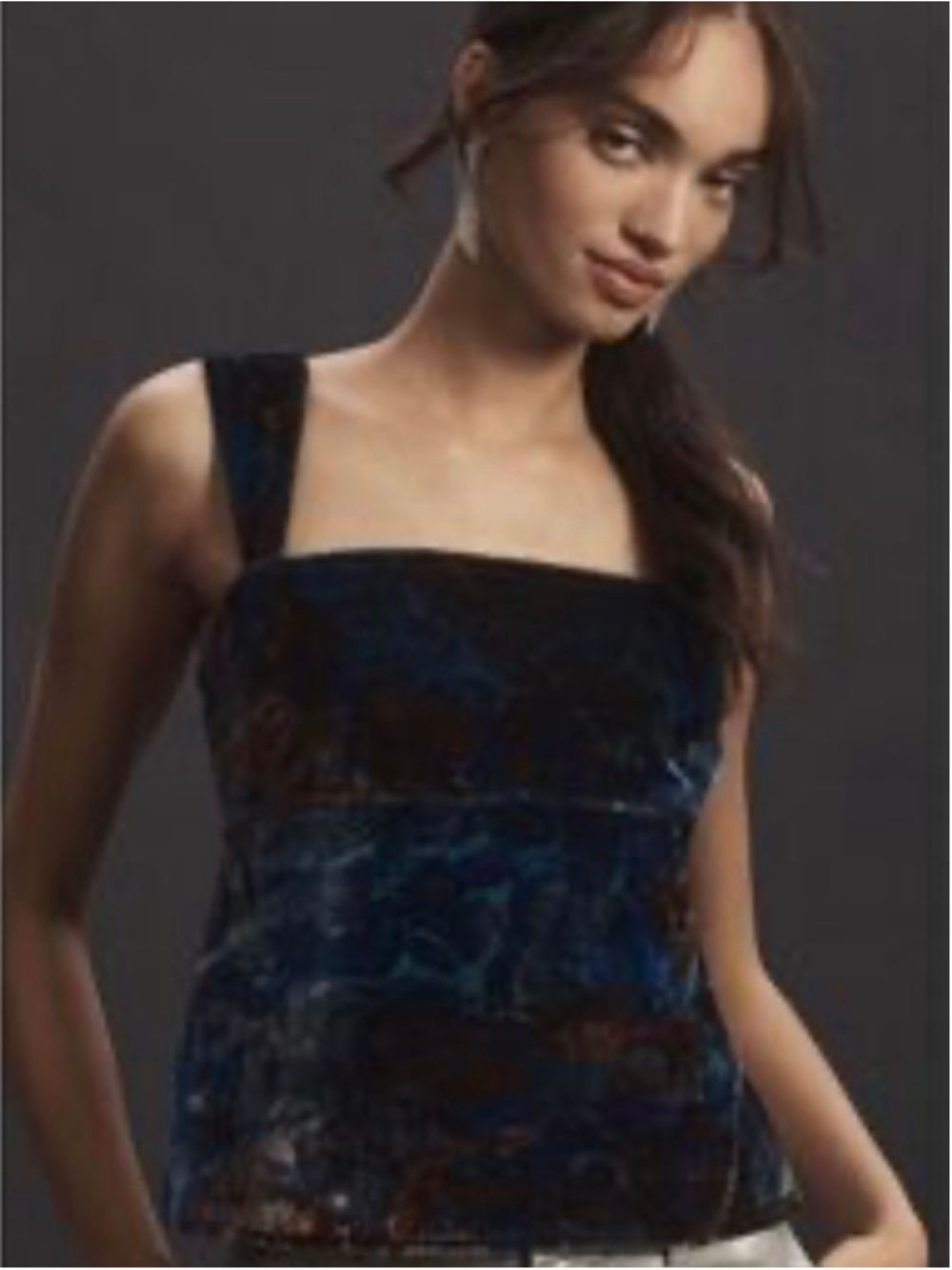 PILCRO Velvet Flyaway Top Boho Chic Feminine Small - Picture 3 of 8